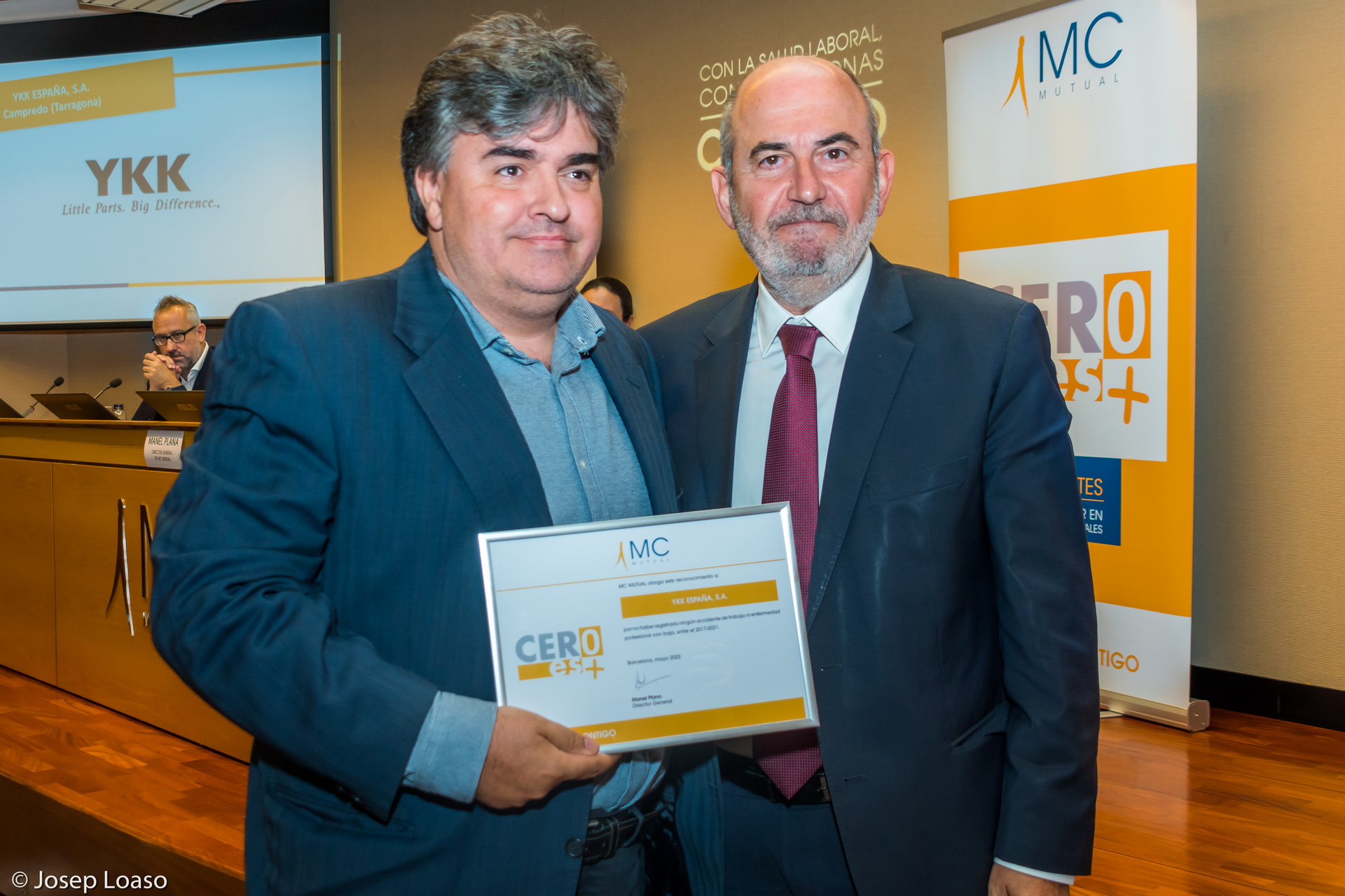 YKK España has received the distinction “Cero es +” from MC MUTUA